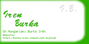 iren burka business card